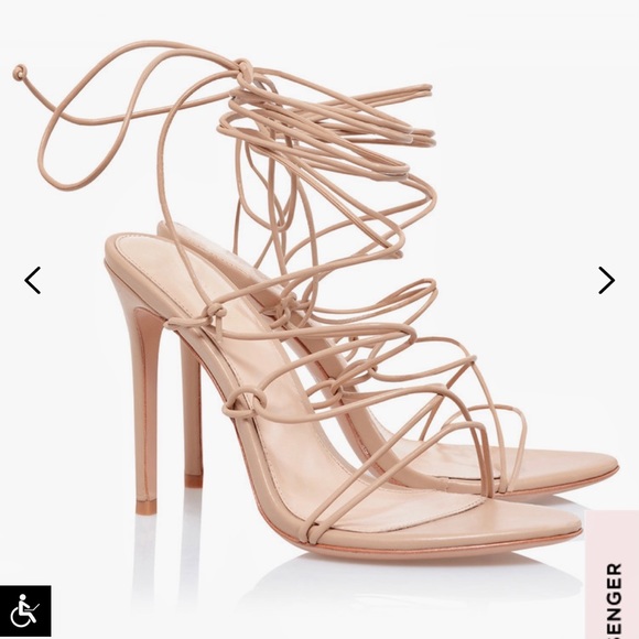 BEIGE LEATHER BARELY THERE SANDAL - Picture 8 of 10